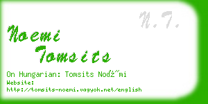 noemi tomsits business card